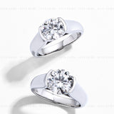 Round Brilliant Cut with Cathedral Setting