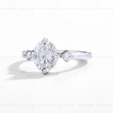 2CT Oval Moissanite Ring