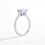 2CT East to West Emerald Solitaire Ring