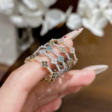 Charm Eternity Clover Ring