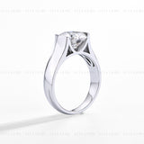 Round Brilliant Cut with Cathedral Setting