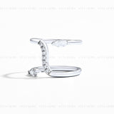 Double Snake Moissanite Ring
