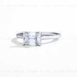 2CT East to West Emerald Solitaire Ring
