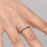 Pave Moissanite Engagement Ring