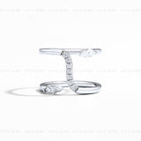 Double Snake Moissanite Ring