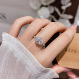 4CT Oval Moissanite Ring