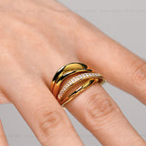 Freeform Wave Moissanite Ring