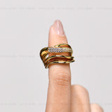 Freeform Wave Moissanite Ring