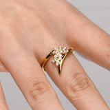Cluster Promise Moissanite Ring