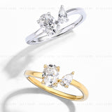 Oval and Pear Toi-et Moi Ring