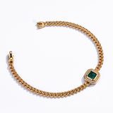 Emerald Charm Bracelet