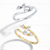 Mini Moissanite Adjustable Ring