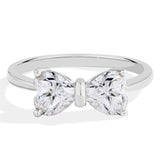 Heart Cut Bowknot Moissanite Ring