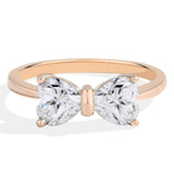 Heart Cut Bowknot Moissanite Ring