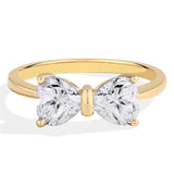 Heart Cut Bowknot Moissanite Ring