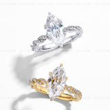 3CT Marquise Twist Ring