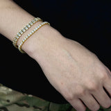 Bezel Set Emerald Tennis Bracelet