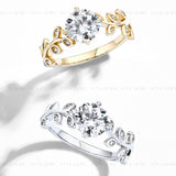 Lucky Leaf Moissanite Ring