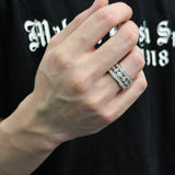 Vintage Round Scroll Moissanite Ring