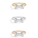 Heart Cut Bowknot Moissanite Ring