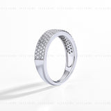 Pave Moissanite Engagement Ring