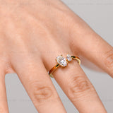 Oval and Pear Toi-et Moi Ring