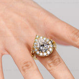 Pear Halo Engagement Ring