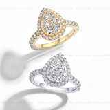 2CT Pear Engagement Ring