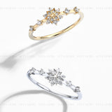 Snowflake Moissanite Rings