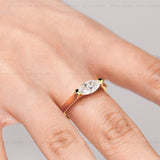 1 CT Marquise Moissanite Ring