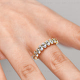 Oval Eternity Moissanite Ring