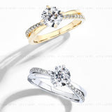 Four Claws Moissanite Ring