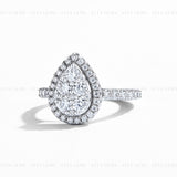 2CT Pear Engagement Ring