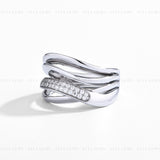 Freeform Wave Moissanite Ring