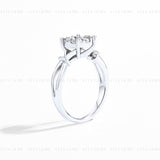 Flower Cluster Moissanite Ring