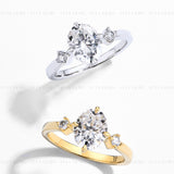 2CT Oval Moissanite Ring
