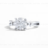 Flower Cluster Moissanite Ring