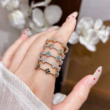 Charm Eternity Clover Ring