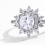 Fancy Round Hidden Halo Ring