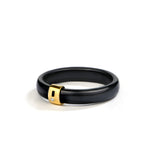 18K Black Ceramic Diamond Ring