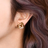 Rose Design Moissanite Earrings