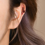Gold Ruby Stud Earrings