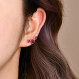 Gold Ruby Stud Earrings