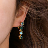 Ocean Blue Gemstone Drop Earrings