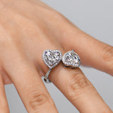 4.33CT Heart Moissanite Ring