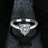 Heart Moissanite Ring