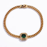 Emerald Charm Bracelet