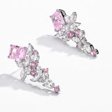 Purple Zircon Drop Earrings
