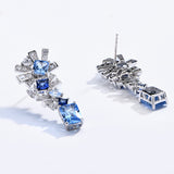 Blue Spinel Gemstone Drop Earrings