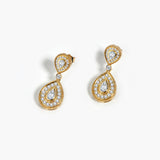 18K Gold Pear Drop Earrings